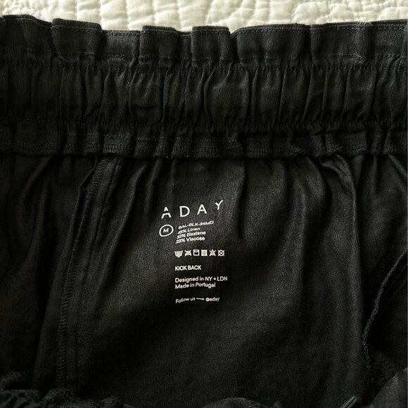 ADAY Kick Back High Waist Linen Pants - Size Medium - Picture 4 of 7